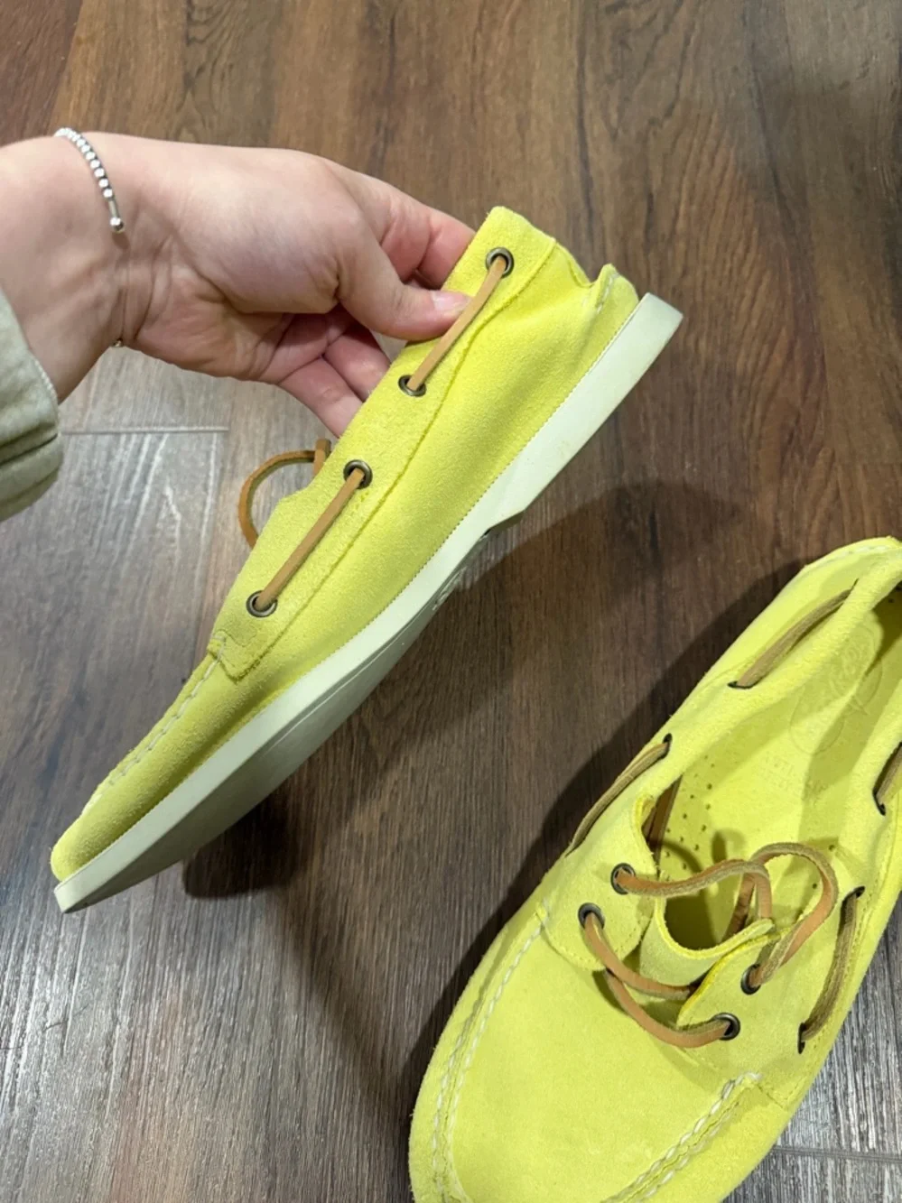 Rare butter Sperry Top-Sider] SUEDE DECK SHOES | YELLOW $200 spring men’s